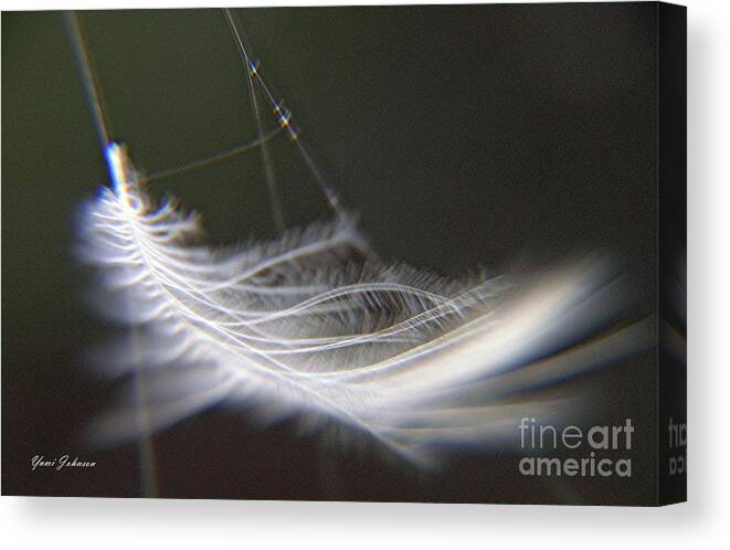 White Canvas Print featuring the photograph White hammock by Yumi Johnson