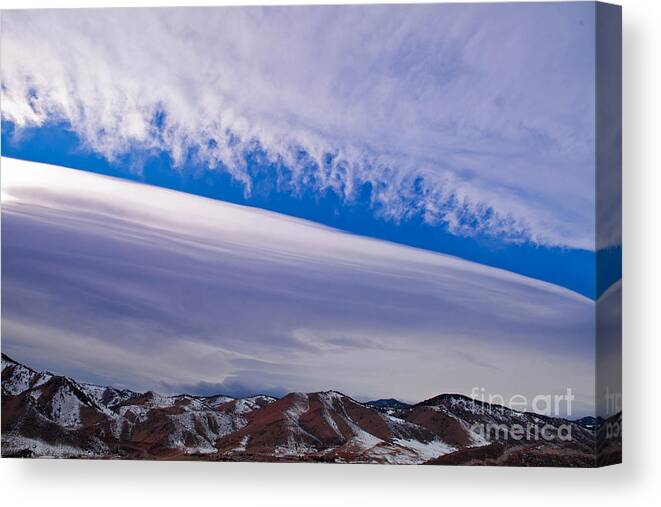 Cloud Formations Canvas Print featuring the photograph Windy Sky by Barbara Schultheis