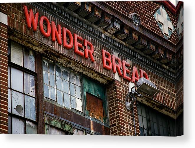 Factory Canvas Print featuring the photograph Wonder Bread by Claude Taylor