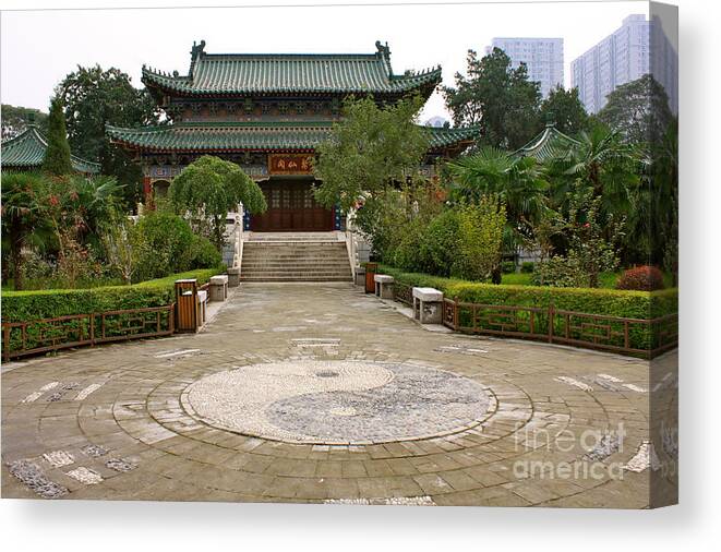 China Canvas Print featuring the photograph Xi'an Temple Garden by Carol Groenen