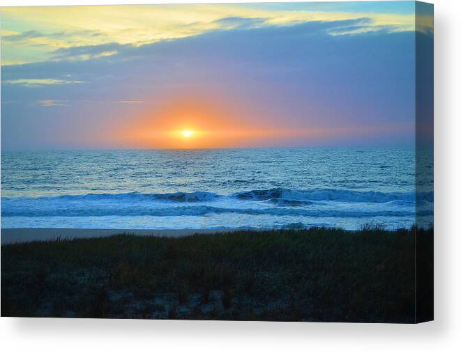 Oceanscape Canvas Print featuring the photograph OC Sunrise by Mike Rosansky
