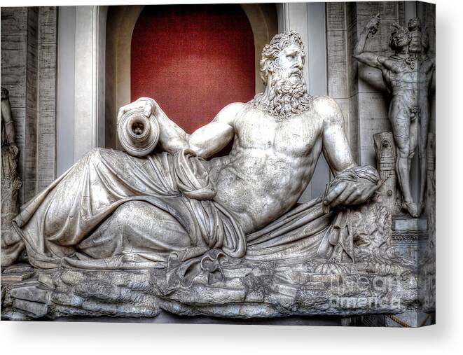 River Canvas Print featuring the photograph 0979 River Tiber - Vatican Museum by Steve Sturgill