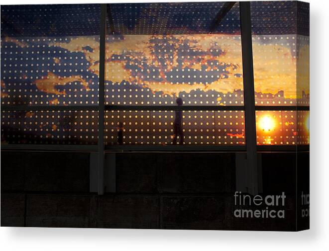 Olympic Sculpture Park Canvas Print featuring the photograph Abstract Silhouettes #1 by Jim Corwin