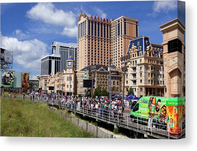 Atlantic City Canvas Print featuring the photograph Atlantic City Boardwalk #1 by Anthony Totah