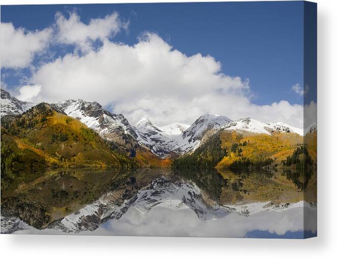 Autumn Canvas Print featuring the photograph Autumn Reflections #1 by Mark Smith