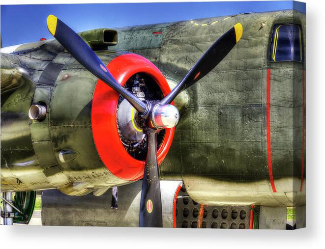 B-25 Bomber Canvas Print featuring the photograph B-25 #4 by Joe Palermo
