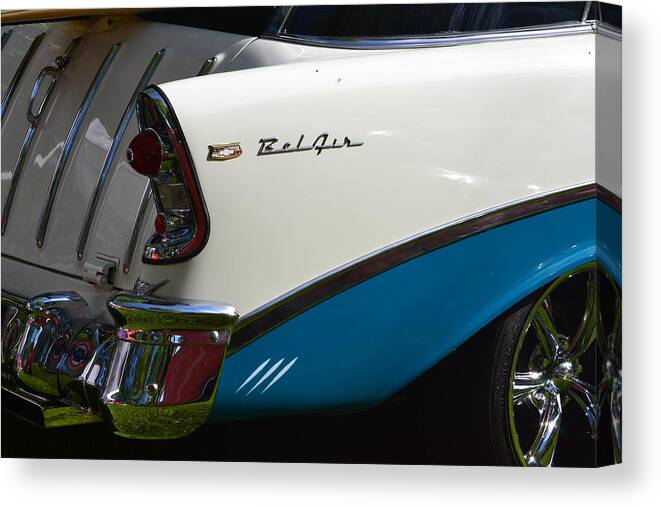  Canvas Print featuring the photograph Blue and White Bel Air #1 by Dean Ferreira