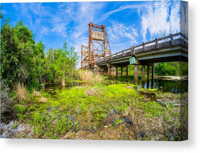 East Pearl River Canvas Print featuring the photograph Bridge Life #1 by Raul Rodriguez