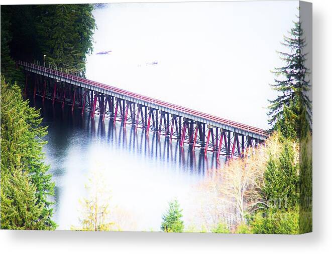 Bridge Canvas Print featuring the photograph Bridging Over by Merle Grenz
