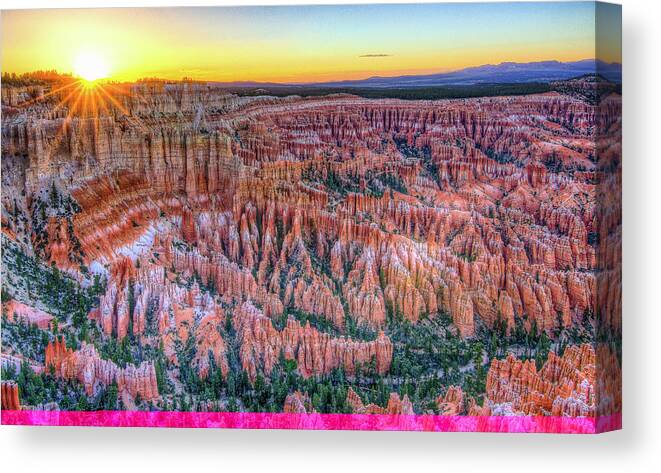 Bryce Canyon Canvas Print featuring the photograph Bryce Canyon Sunset #1 by Ryan Moyer