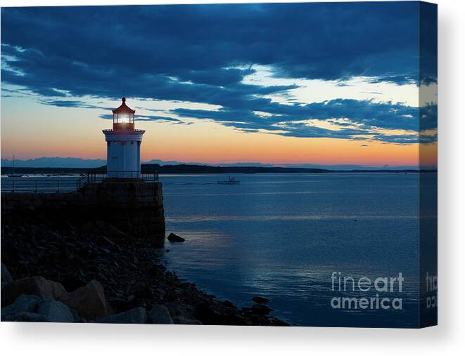Maine Canvas Print featuring the photograph Bug Light, Portland Maine #1 by Diane Diederich