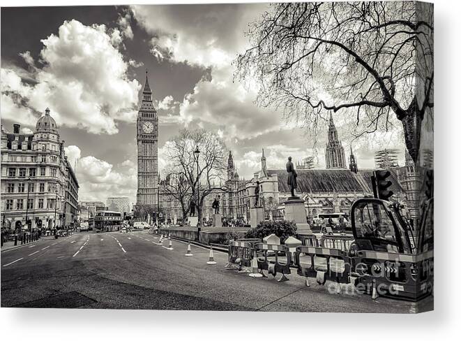 Ben Canvas Print featuring the photograph Busy road #1 by Mariusz Talarek