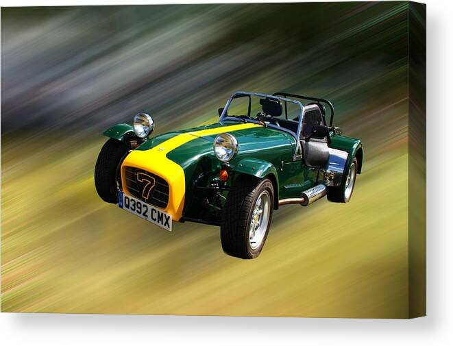 Caterham 7 Canvas Print featuring the photograph Caterham 7 #1 by Chris Day