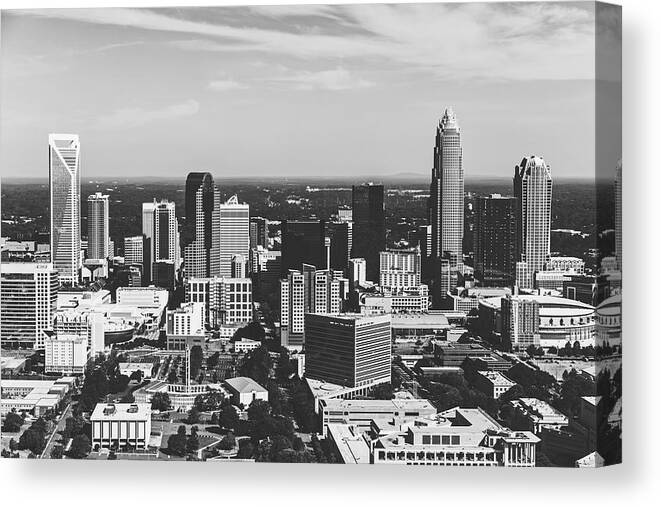 Charlotte Canvas Print featuring the photograph Charlotte Skyline #1 by Mountain Dreams