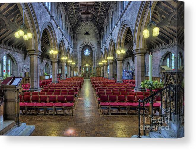 Chapel Canvas Print featuring the photograph Christ Be Our Light #1 by Ian Mitchell