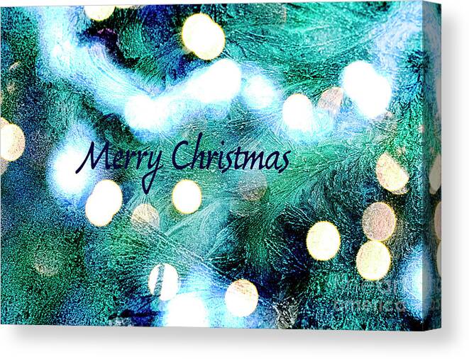 Abstract Canvas Print featuring the digital art Christmas background by Patricia Hofmeester