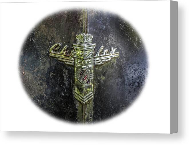 1930s Canvas Print featuring the photograph Chrysler Hood Ornament #1 by Debra and Dave Vanderlaan