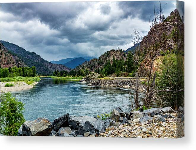 Clark Fork River Canvas Print featuring the photograph Clark Fork River Montana #1 by Donald Pash