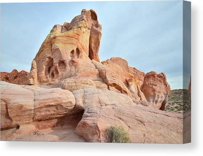 Valley Of Fire Canvas Print featuring the photograph Colored Castle in Valley of Fire #1 by Ray Mathis