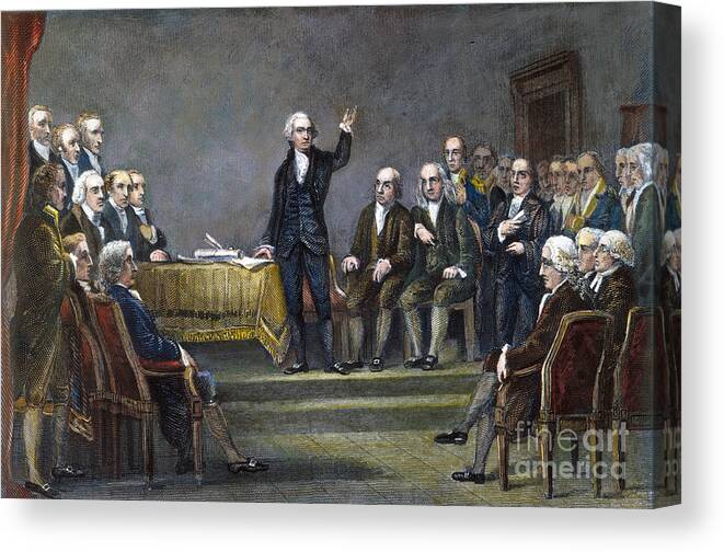 1787 Canvas Print featuring the photograph Constitutional Convention #1 by Granger