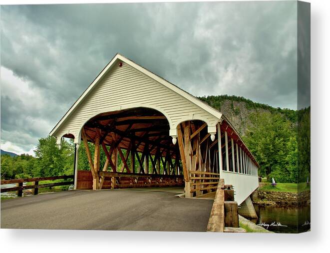 Bridge Canvas Print featuring the photograph Covered Bridge #1 by Harry Moulton