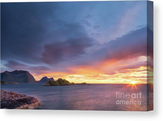Europe Canvas Print featuring the photograph Dreamy sunset #1 by Maciej Markiewicz