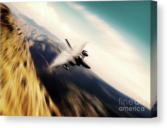 F15 Canvas Print featuring the digital art Eagle Hunter #1 by Airpower Art