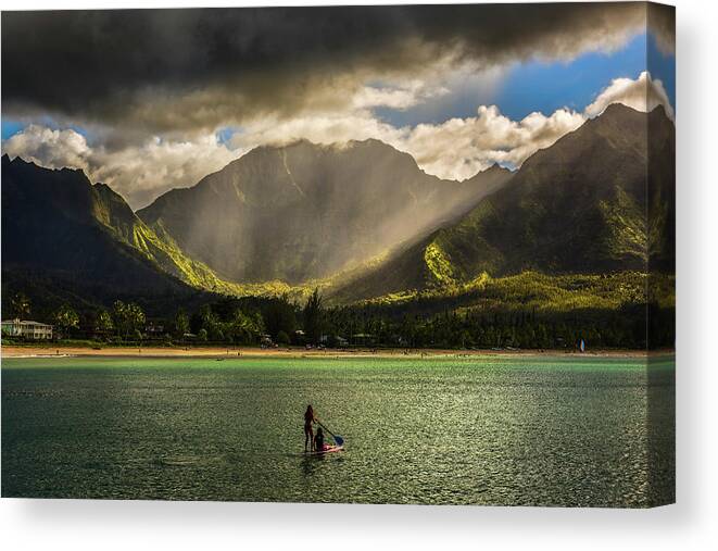 Hanalei Canvas Print featuring the photograph Facing the Storm by Robert FERD Frank