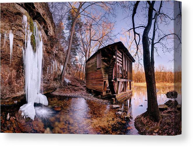 Mill Canvas Print featuring the photograph Falling Springs #1 by Robert Charity