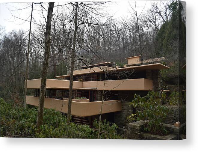 Falling Water Canvas Print featuring the photograph Fallingwater #1 by Curtis Krusie