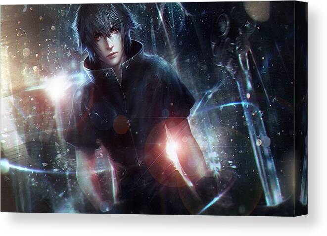 Final Fantasy Xv Canvas Print featuring the digital art Final Fantasy XV #1 by Super Lovely