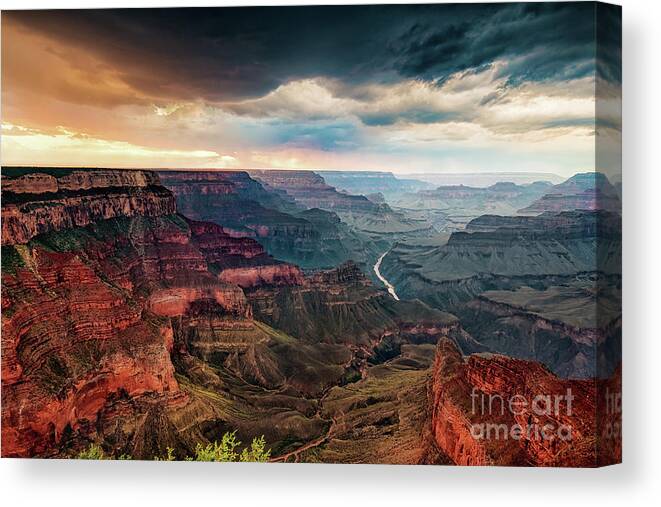 Grand Canyon Canvas Print featuring the photograph Grand Canyon South Rim Sunset #2 by Alissa Beth Photography