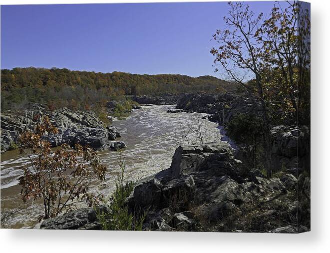 2015 Canvas Print featuring the photograph Great Falls Virginia #1 by Jack Nevitt