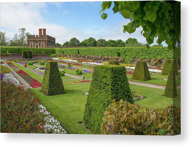 England Canvas Print featuring the photograph Hampton Palace Gardens #2 by Elvira Butler