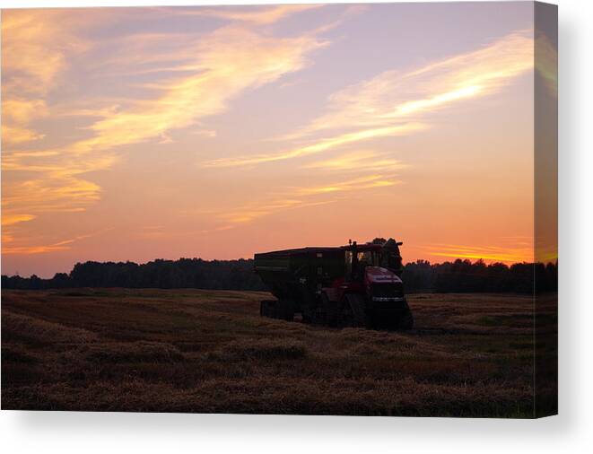 Farm Canvas Print featuring the photograph Harvest Time #1 by Beth Collins