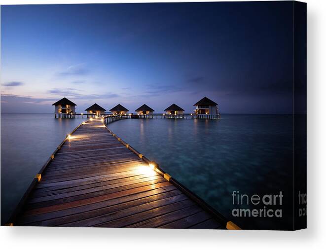 Architecture Canvas Print featuring the photograph Honeymooners Paradise by Hannes Cmarits