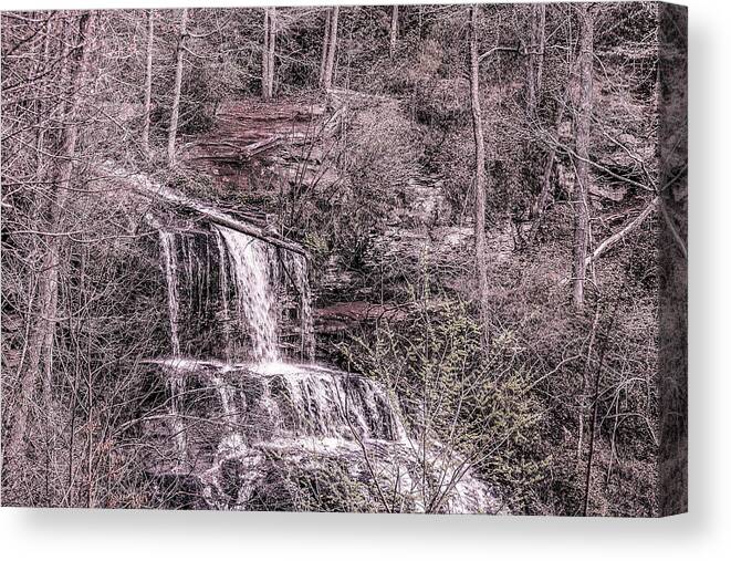 Falls Canvas Print featuring the photograph Issaqueena Falls #1 by Cathy Harper