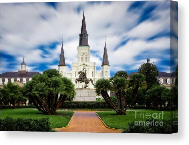 Nola Canvas Print featuring the photograph Jackson Square New Orleans #1 by Jarrod Erbe