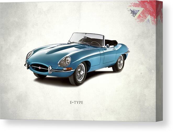 Jaguar E Type Canvas Print featuring the photograph Jaguar E-Type #1 by Mark Rogan