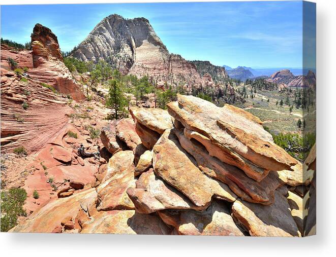 Zion National Park Canvas Print featuring the photograph Kolob Reservoir Road #2 by Ray Mathis
