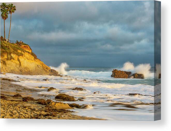 California Beaches Canvas Print featuring the photograph Lagina Beach, California #1 by Donald Pash