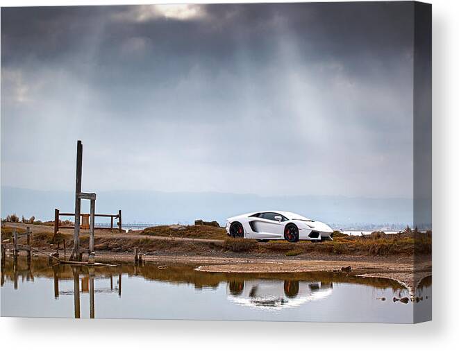 Lamborghini Canvas Print featuring the photograph Lamborgini Aventador #1 by ItzKirb Photography