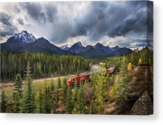Morant's Curve Canvas Print featuring the photograph Long Train Running #1 by John Poon