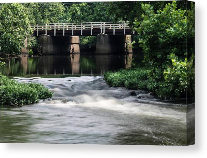 Millstone River Canvas Print featuring the photograph Millstone River at Rocky Hill #1 by Steven Richman
