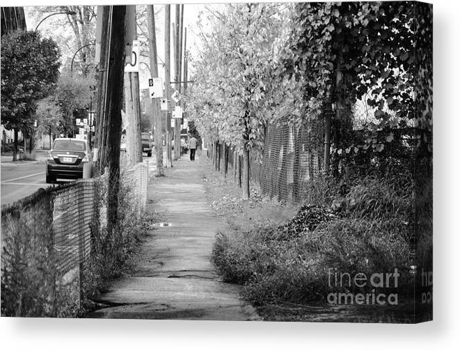 Street Photography Canvas Print featuring the photograph Montreal Street Photography #1 by Reb Frost