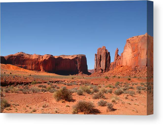 Red Rock Canvas Print featuring the photograph Monument Valley #1 by Mark Smith