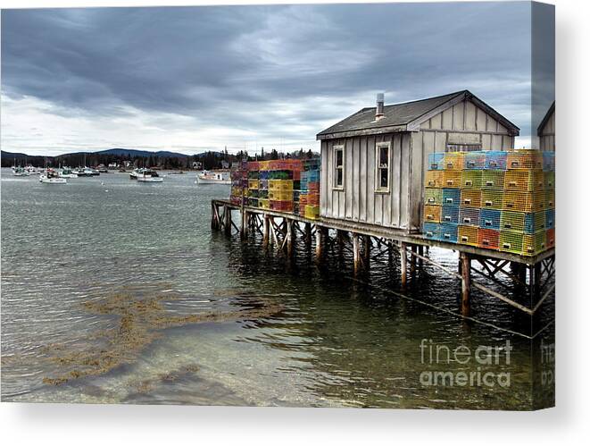 Maine Canvas Print featuring the photograph Moody Harbor #2 by Karin Pinkham