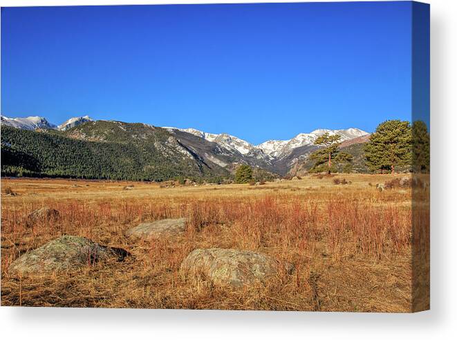  Canvas Print featuring the photograph Moraine Park in Rocky Mountain National Park #1 by Peter Ciro