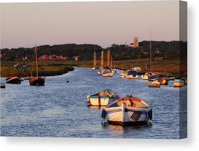 England Canvas Print featuring the photograph Morston Creek #1 by Liz Pinchen