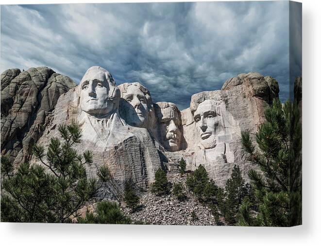 Mt. Rushmore Canvas Print featuring the photograph Mount Rushmore II by Tom Mc Nemar